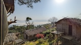 A scenic view of the Ethiopian countryside with traditional huts.