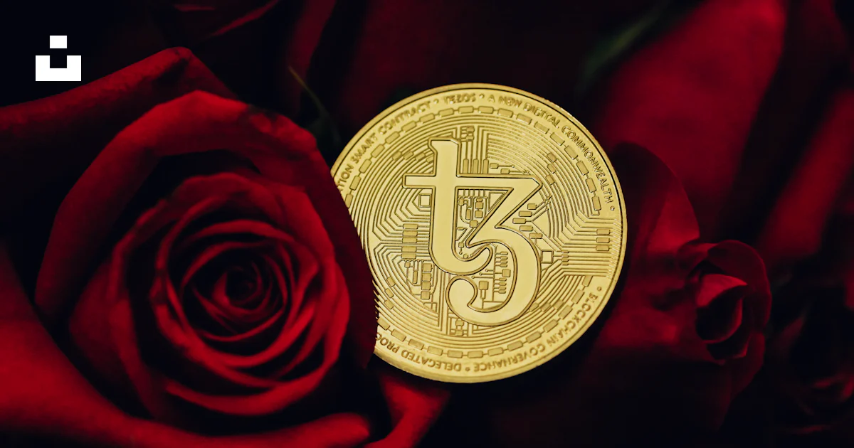 Bitcoin Roses A gold bitcoin sitting on top of a red rose photo – Free Business Image ...