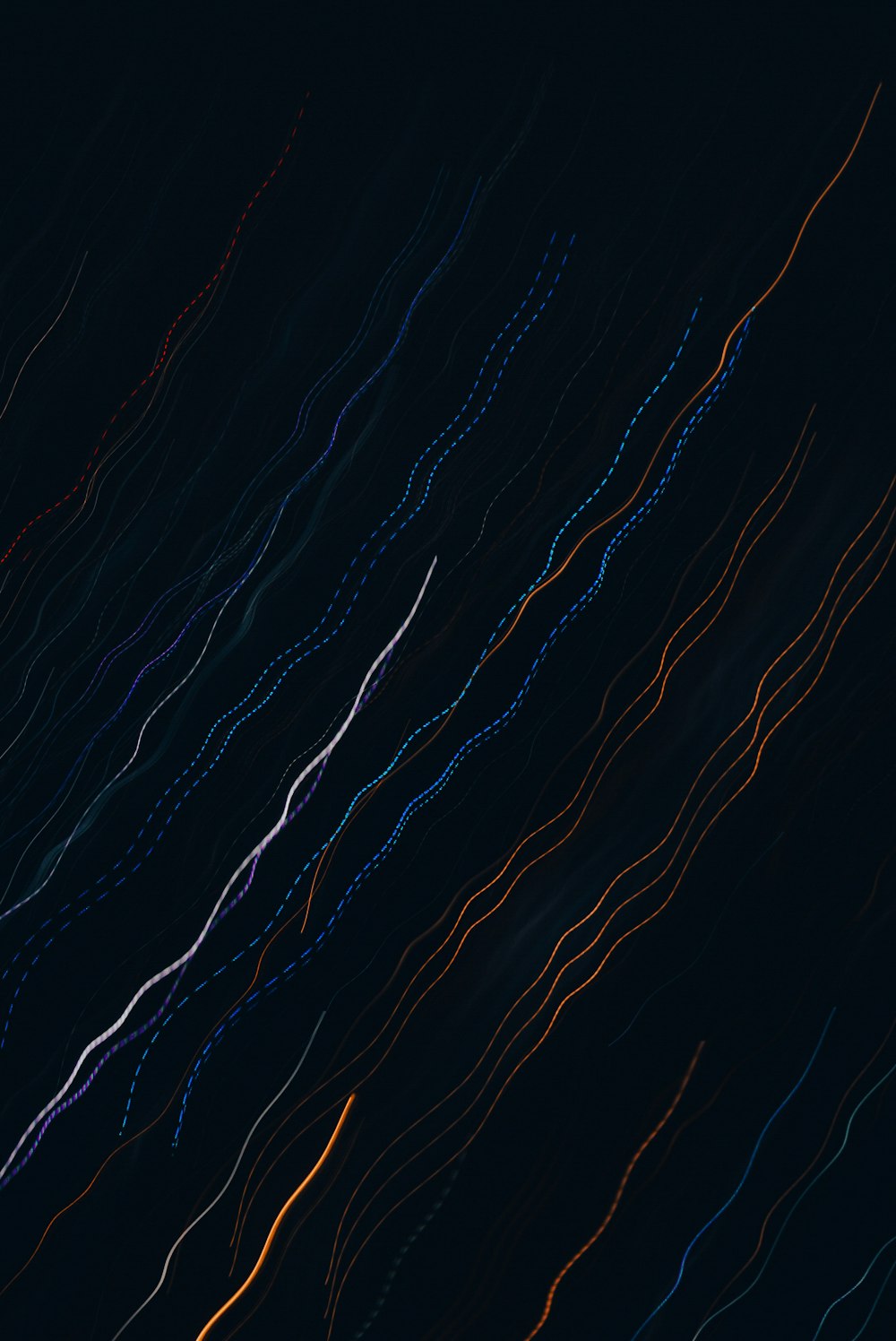 a black background with lines of different colors