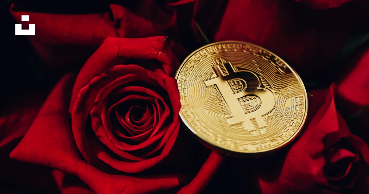 Bitcoin Roses A bitcoin sitting on top of a red rose photo – Free Free Image on Unsplash