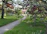 A serene garden path lined with blooming flowers symbolizing healing and hope.