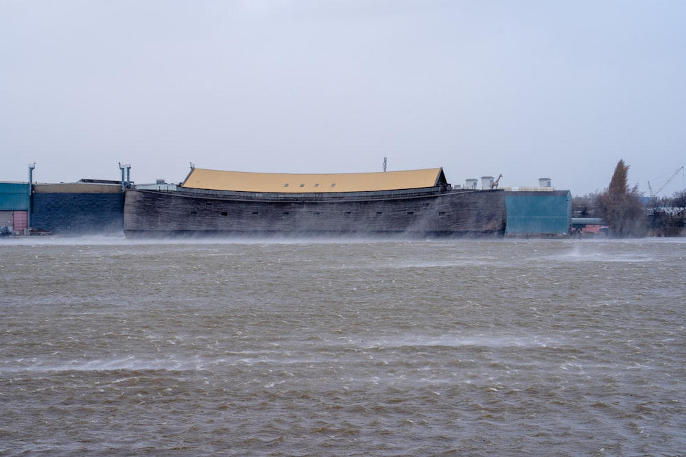 a large boat in a body of water