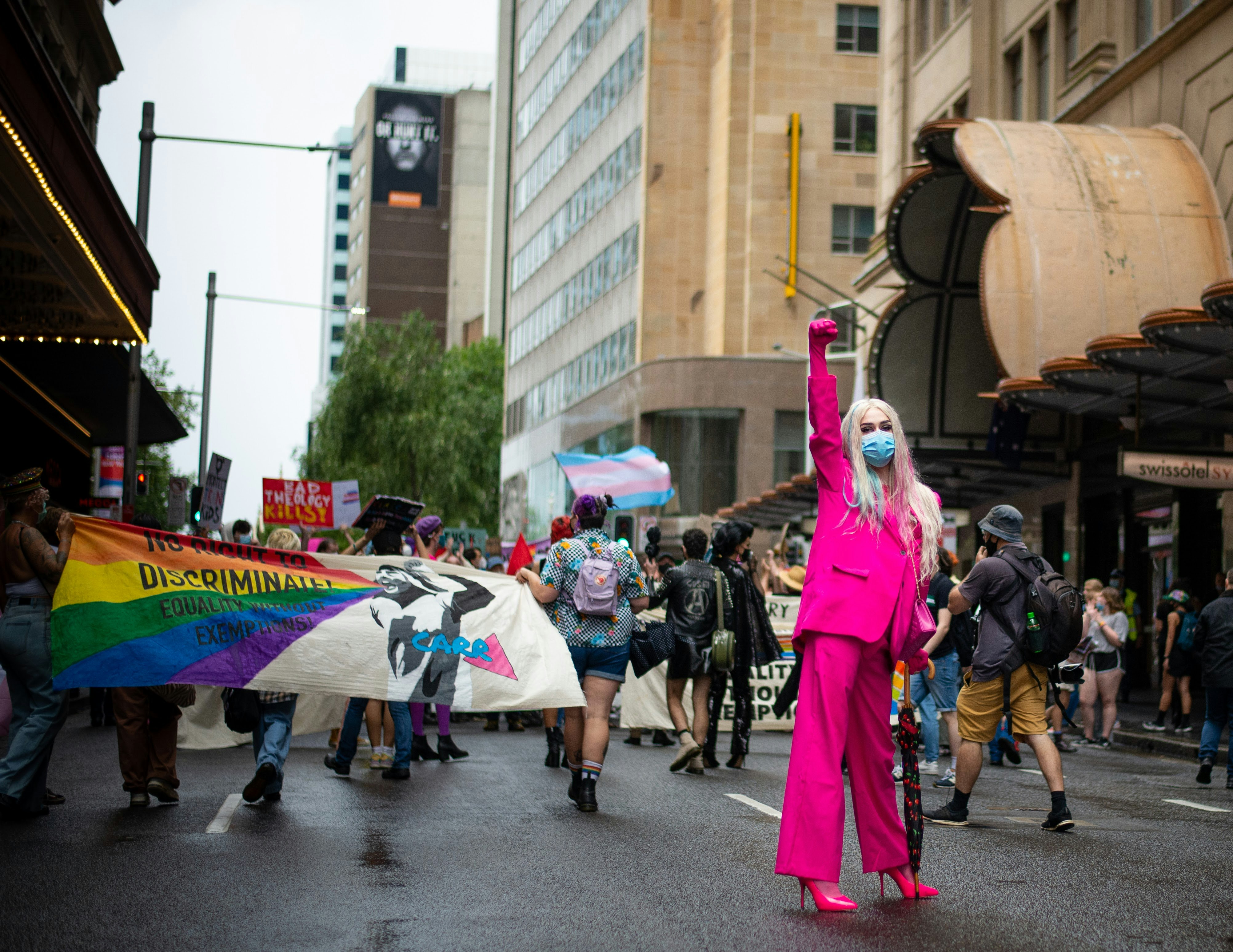Protest of the Religious Discrimination Bill by LGBTQI+ Activists in Sydney, Australia (Feb 12, 2022)