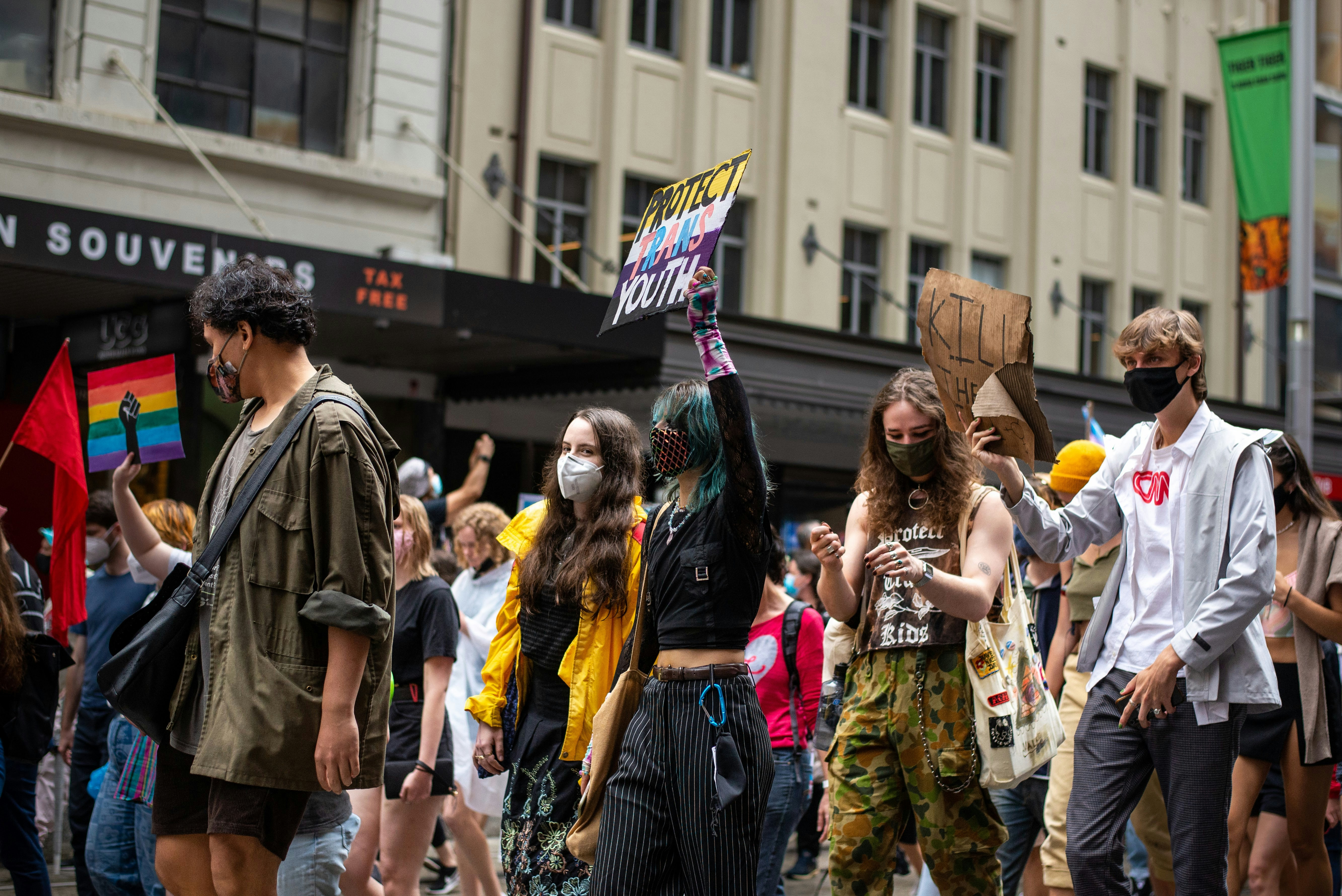 Protest of the Religious Discrimination Bill by LGBTQI+ Activists in Sydney, Australia (Feb 12, 2022)