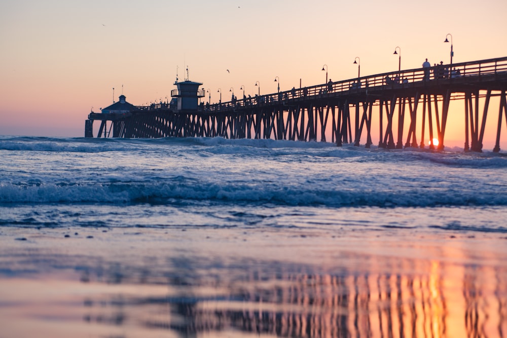 a pier that is next to a body of water