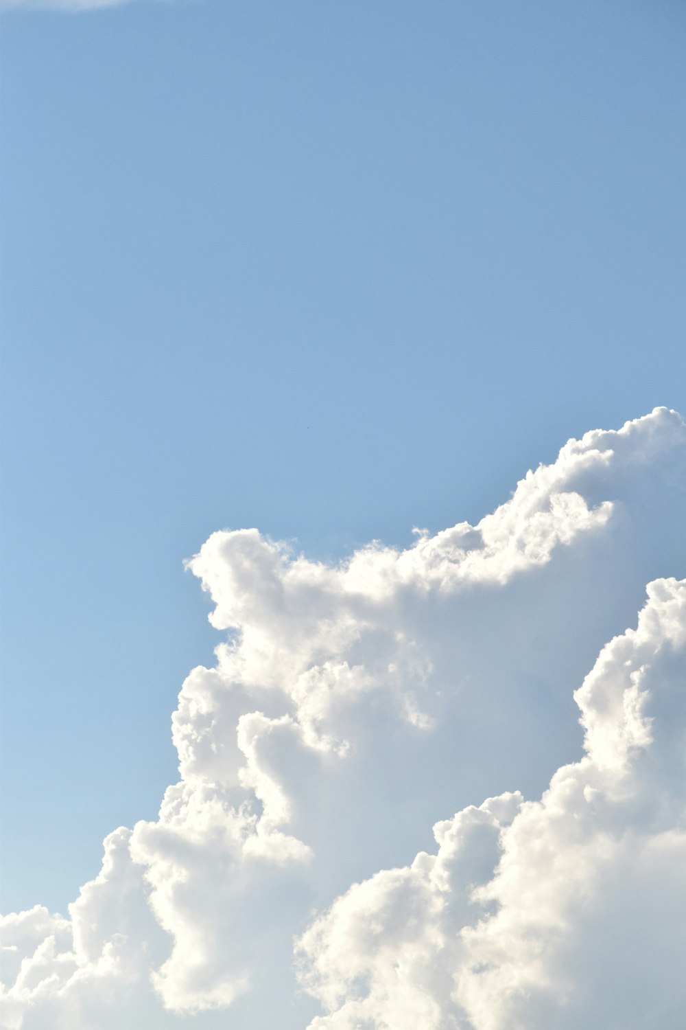 a plane flying in the sky with a lot of clouds