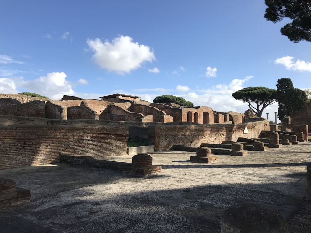 the ruins of the ancient city of pompei