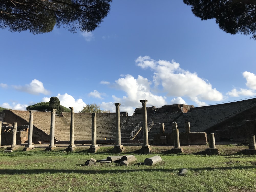 the ruins of the ancient city of pompei