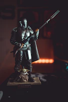 Close-up of a custom resin figure inspired by a beloved fictional character, showcasing intricate details.