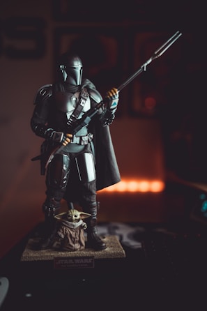 Close-up of a detailed 3D printed decorative figurine inspired by a popular TV series.