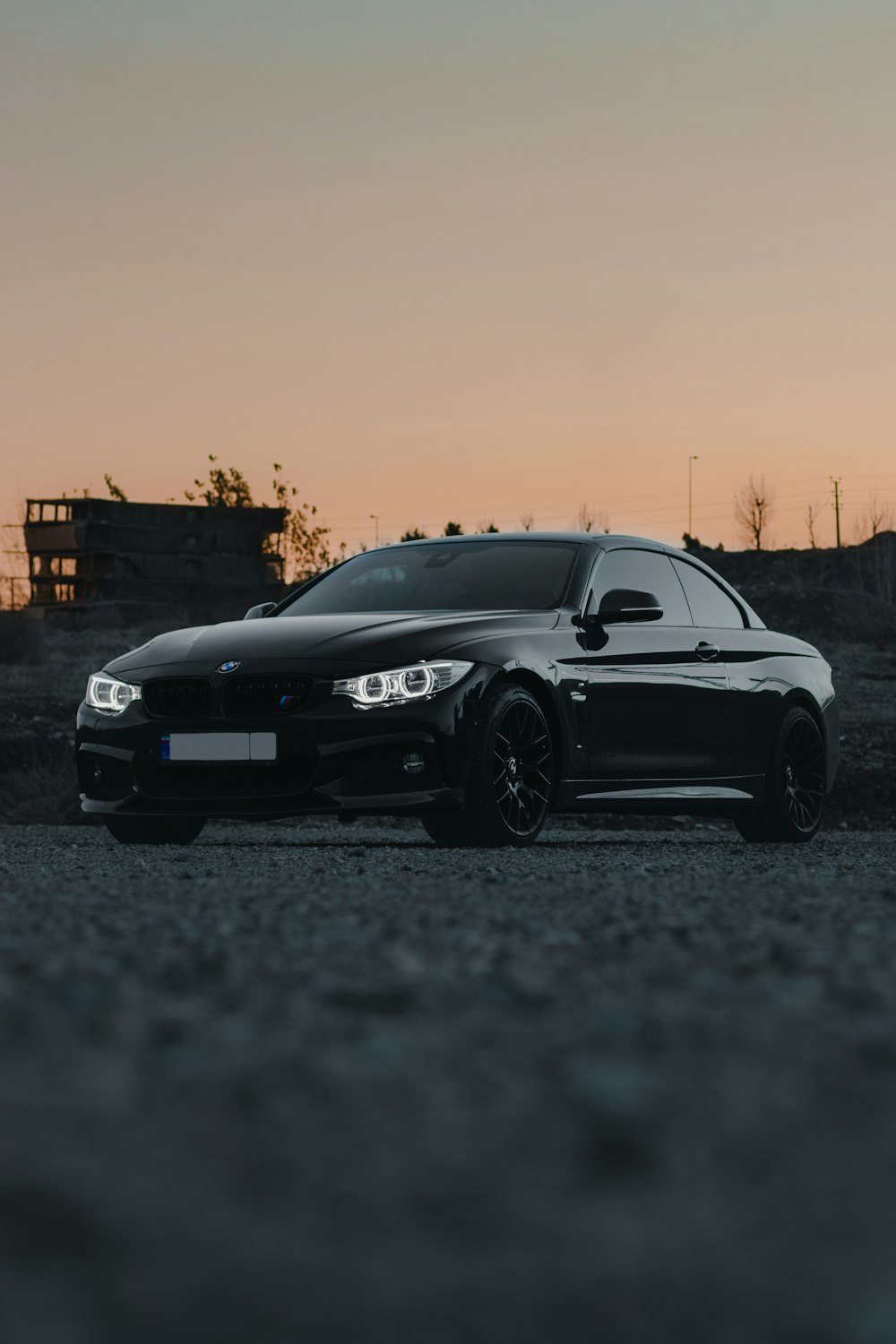 a car parked in a parking lot