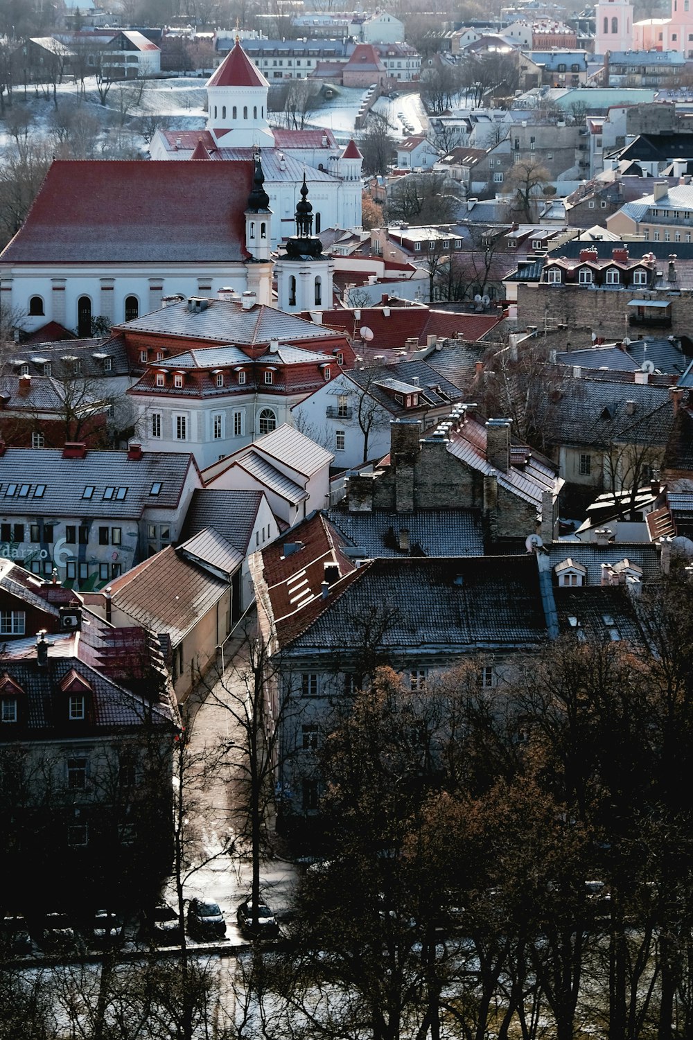 a view of a city from a high point of view