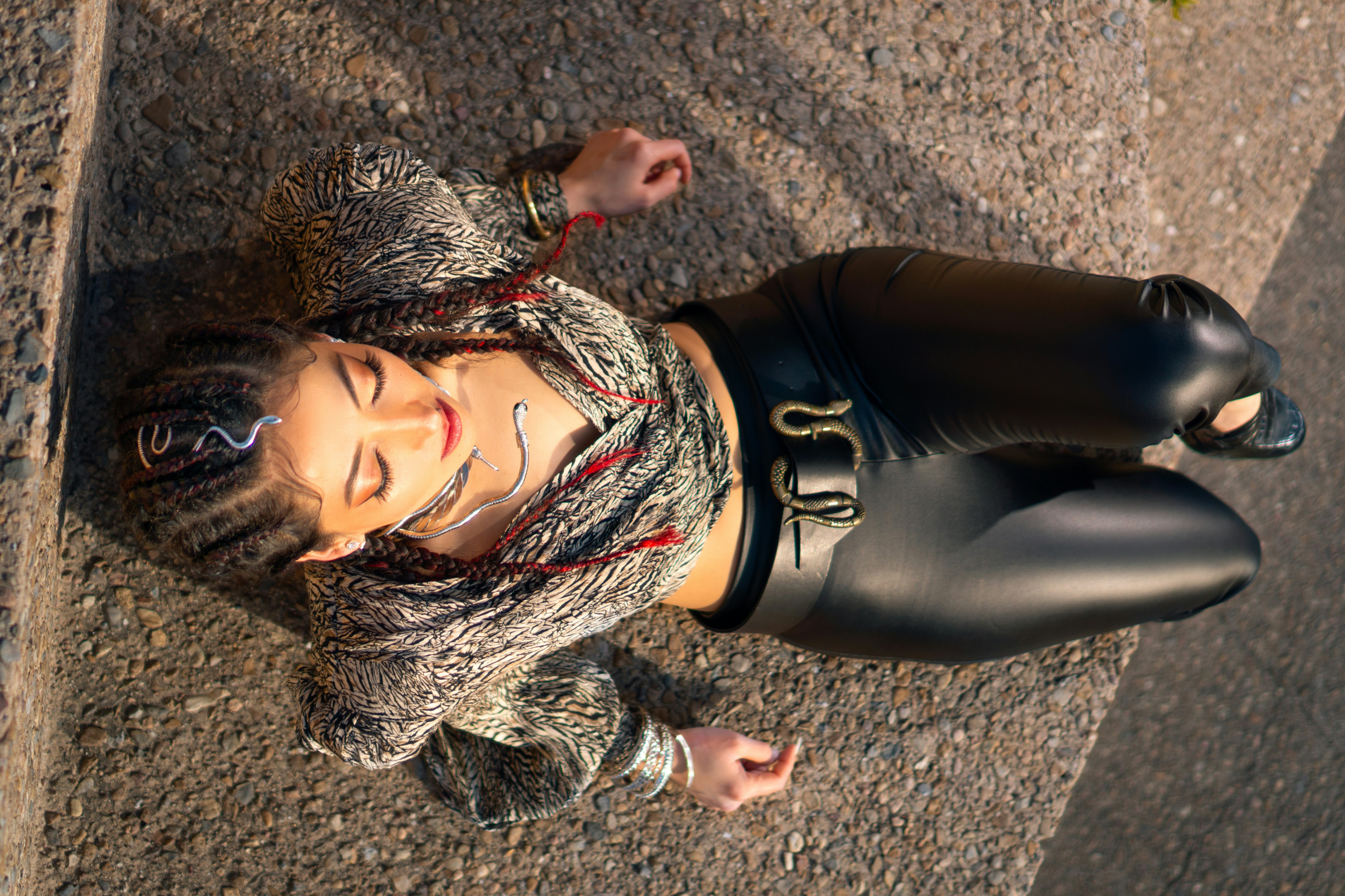 Woman with dreadlocks