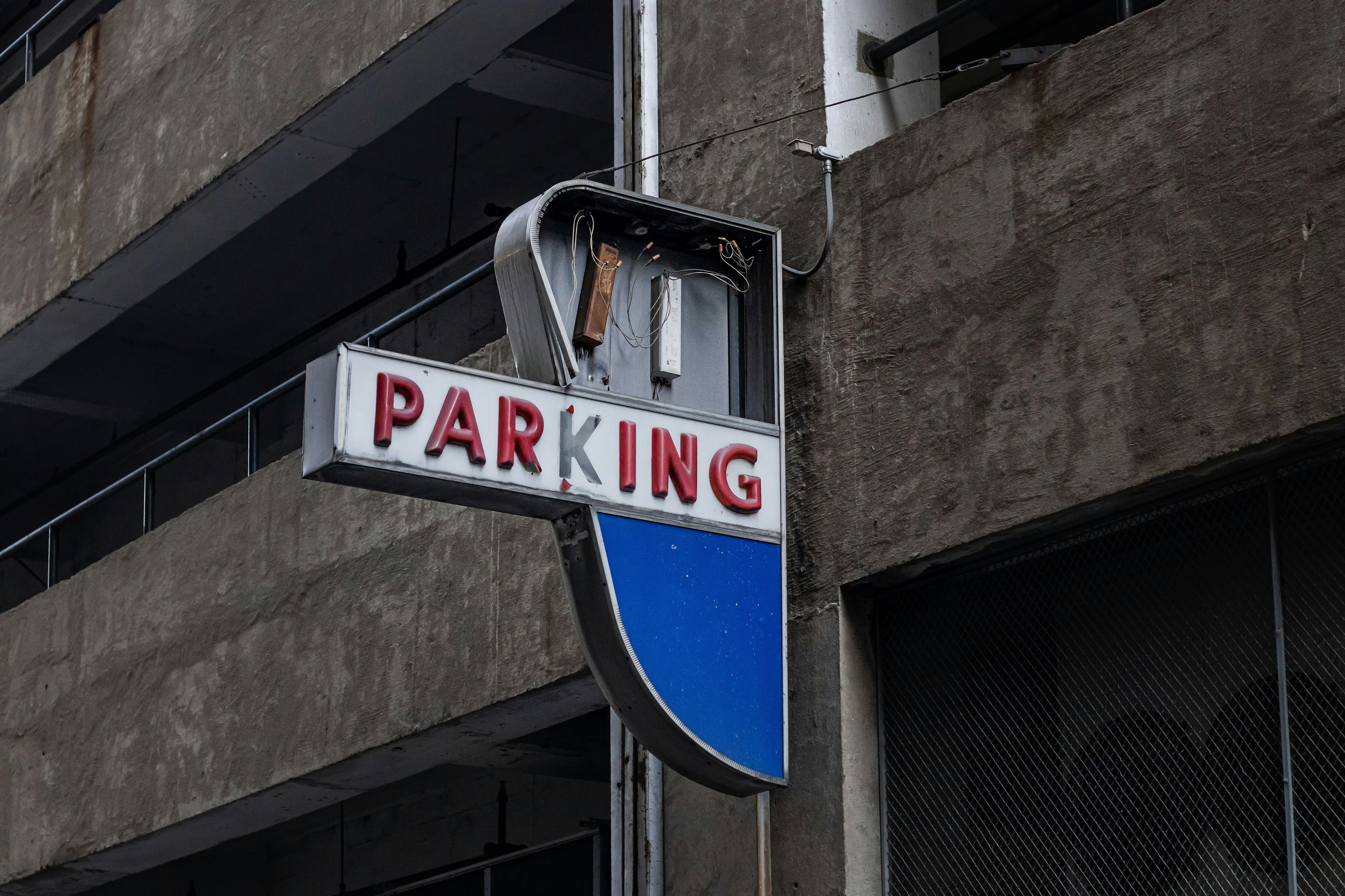 Building parking sign