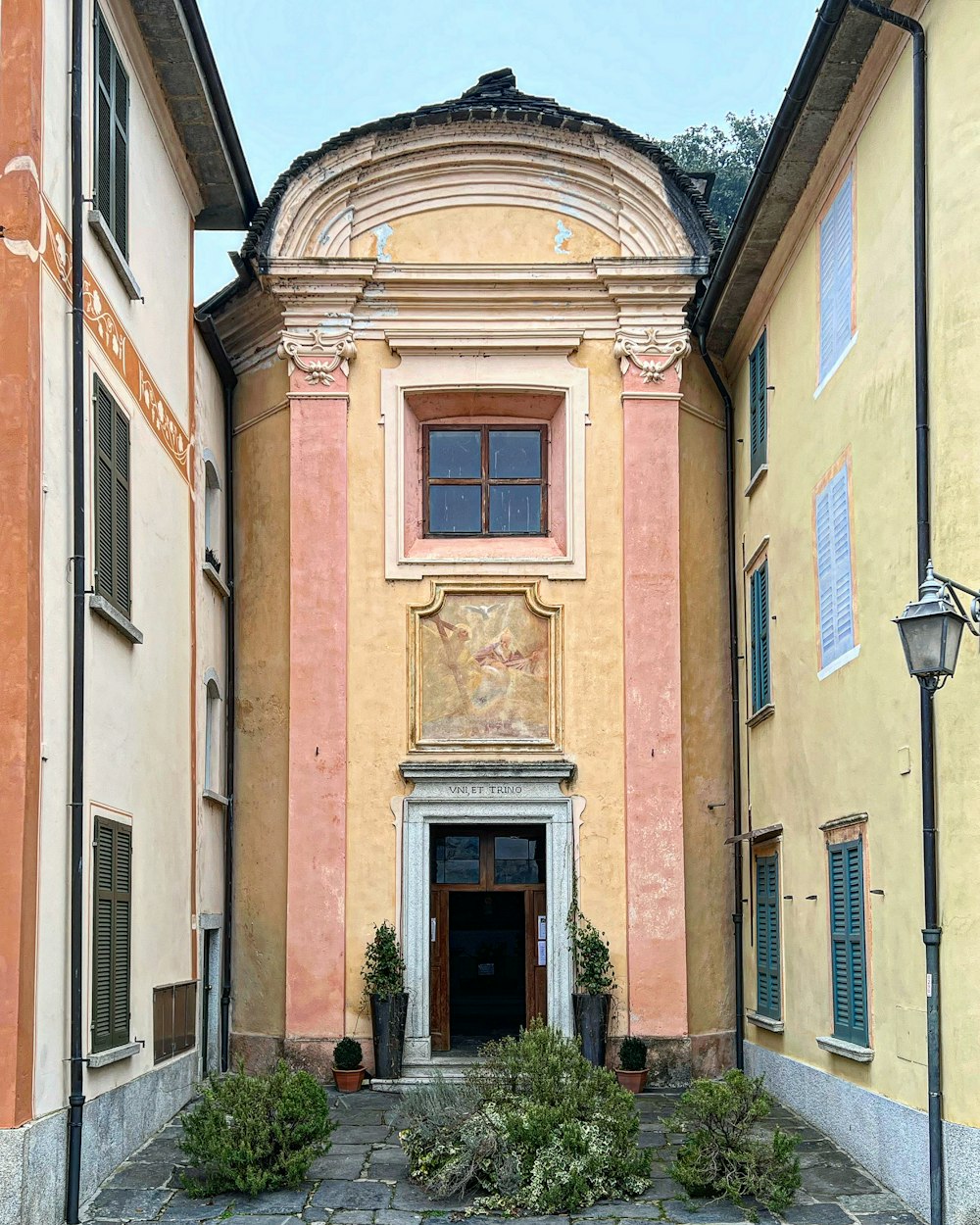 a building with a clock on the front of it