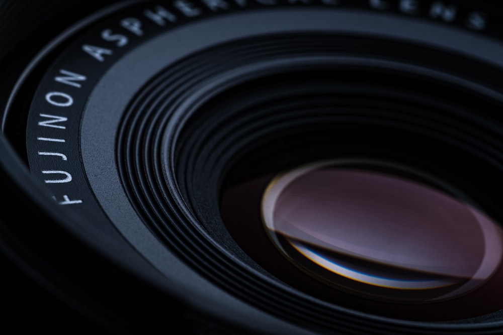 a close up of the lens of a camera