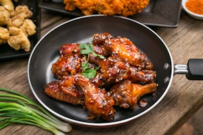 a plate of food that is sitting on a table