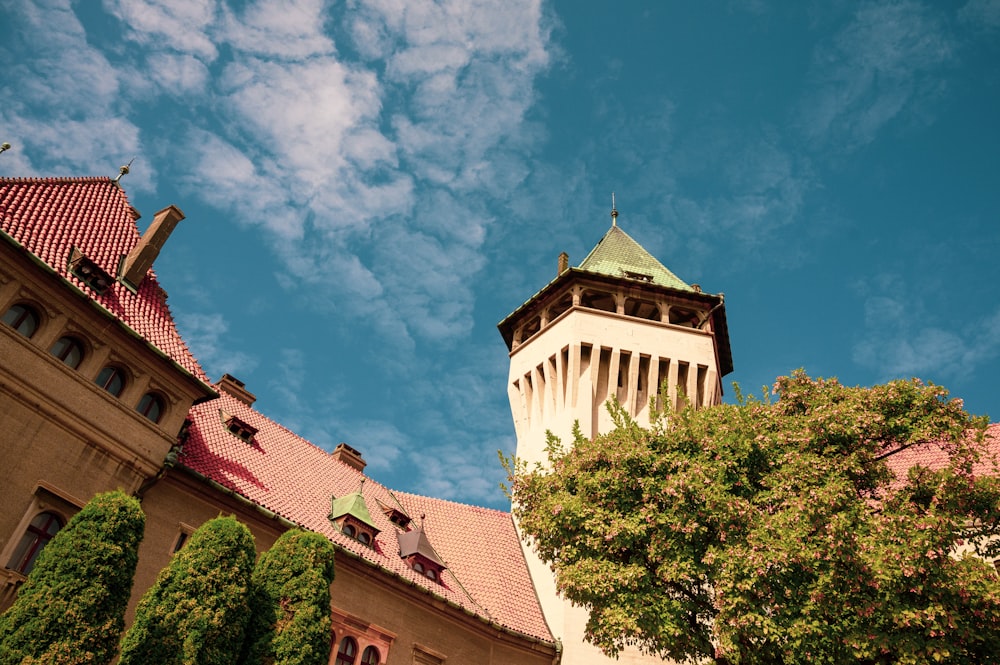 a tall building with a clock on the top of it