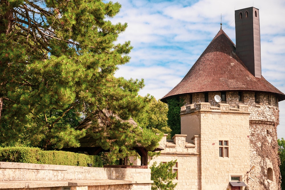 a castle like building with a clock tower