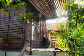 a set of stairs leading up to a house