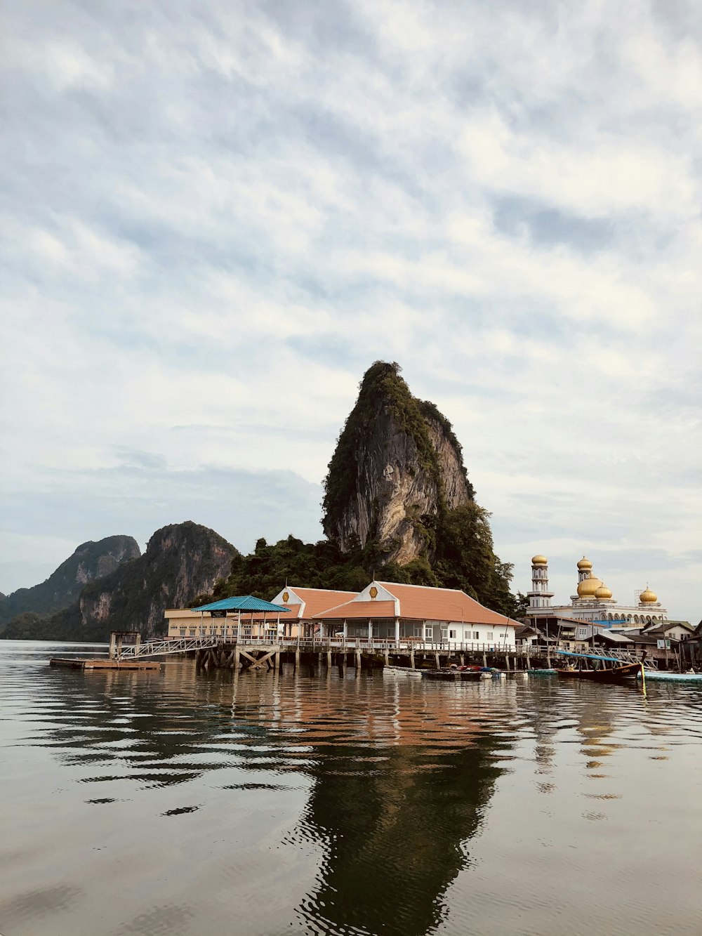 a small island in the middle of a body of water