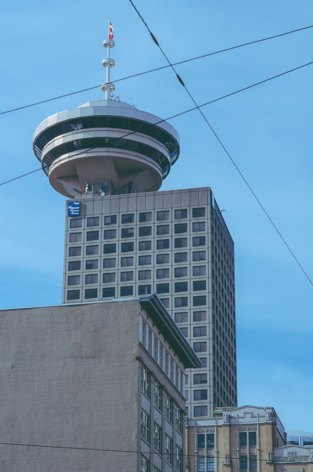 a very tall building with a very tall tower