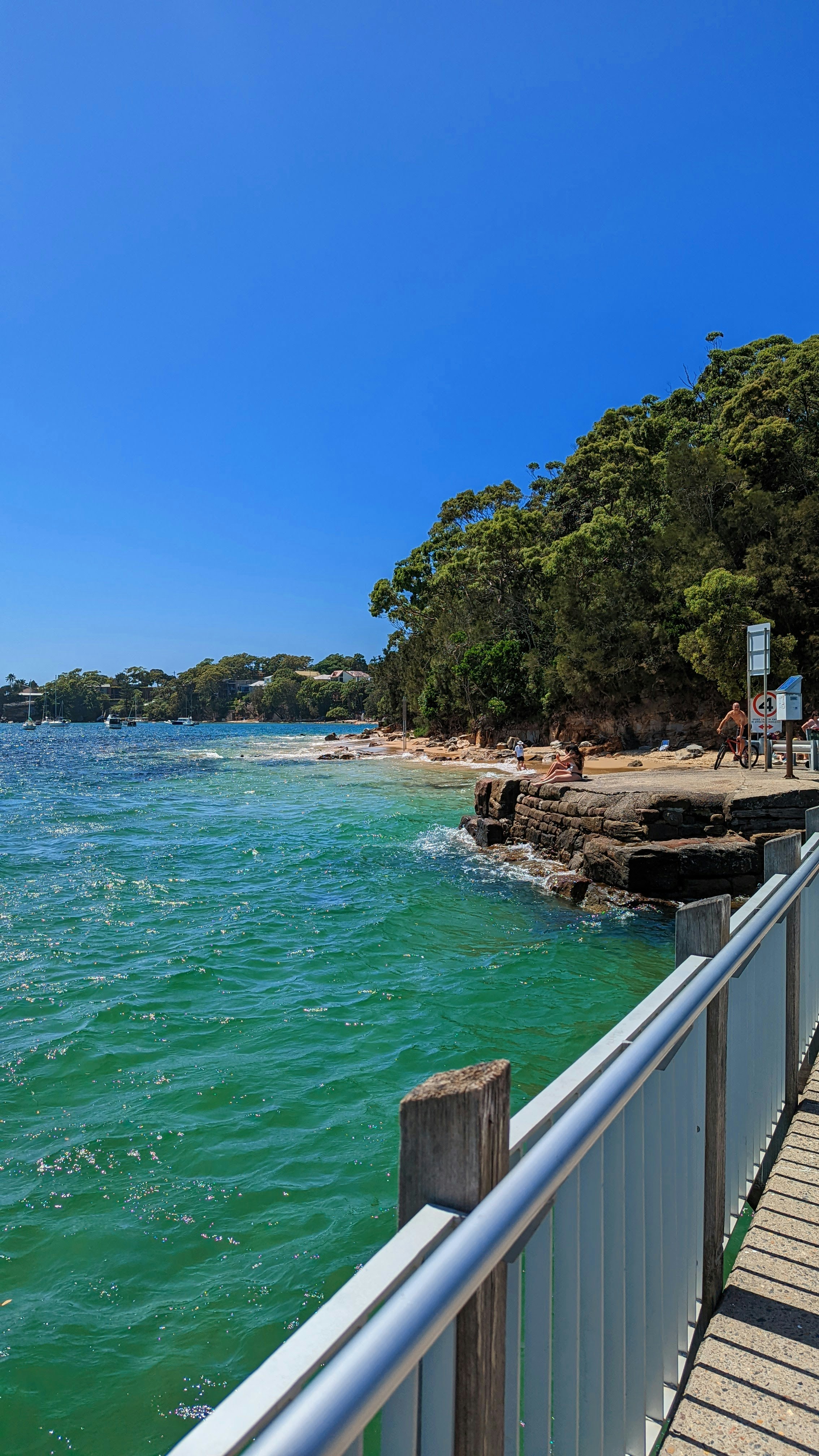 a view of the ocean from a pier