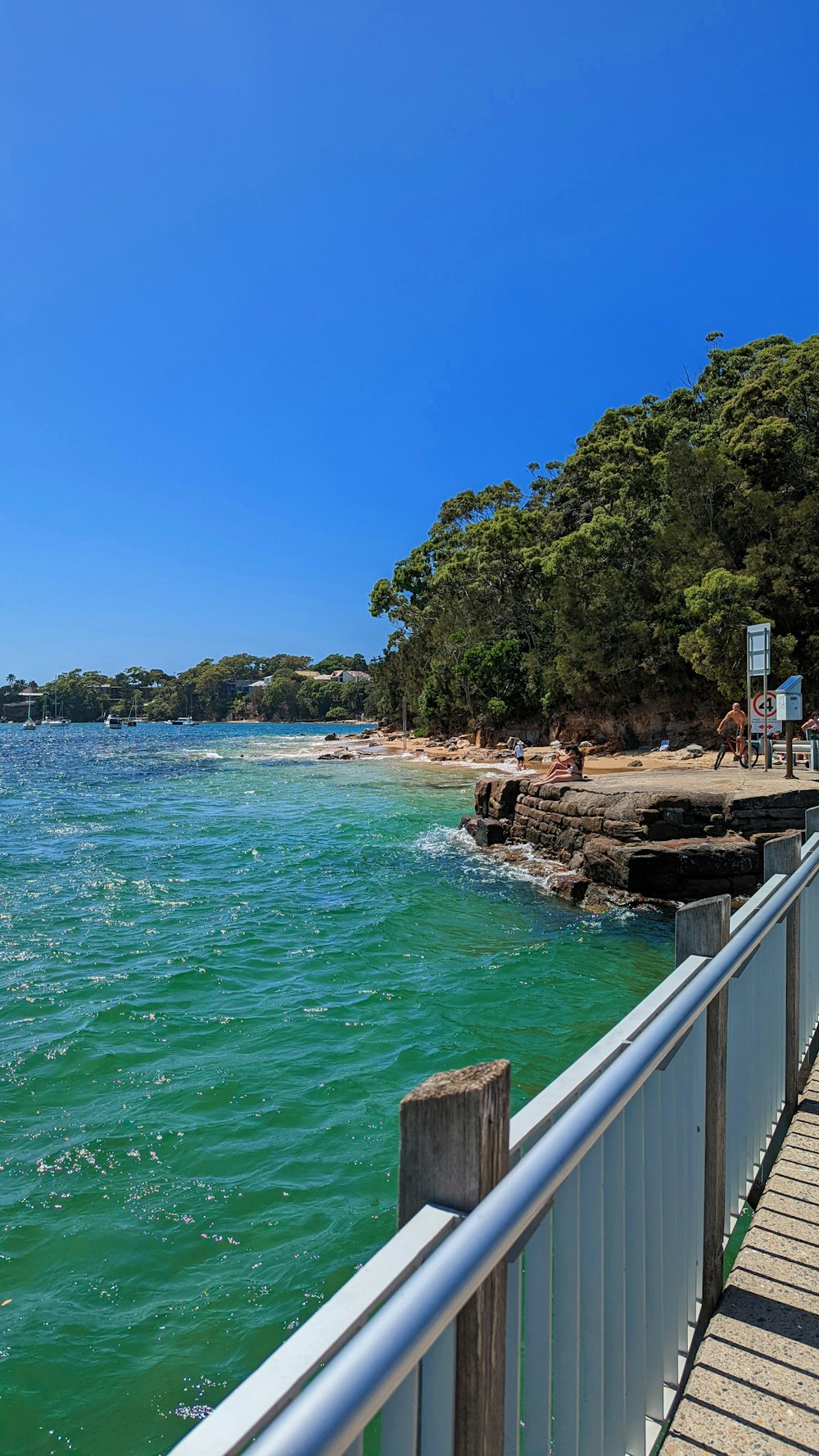 a view of the ocean from a pier