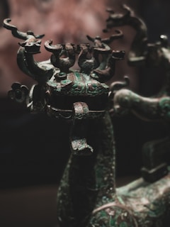 A detailed 3D fantasy character model with intricate textures and lighting