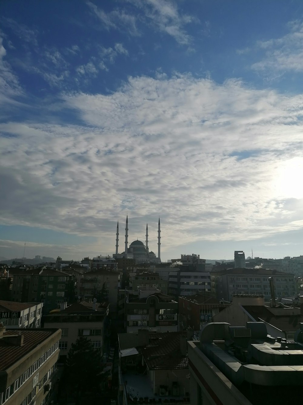 a view of a city with a lot of buildings