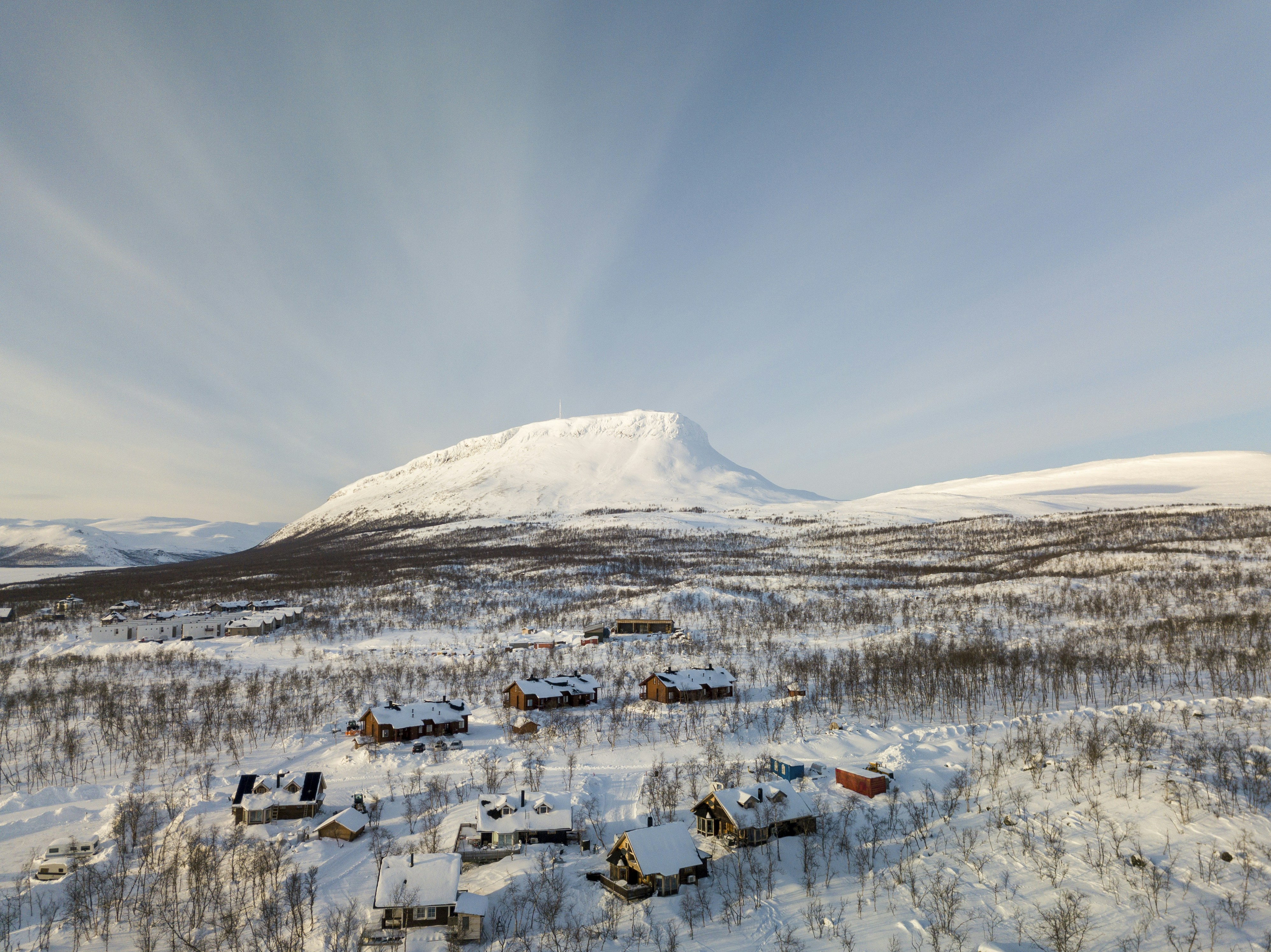 View over Kilpisjärvi towards Saana fjell.