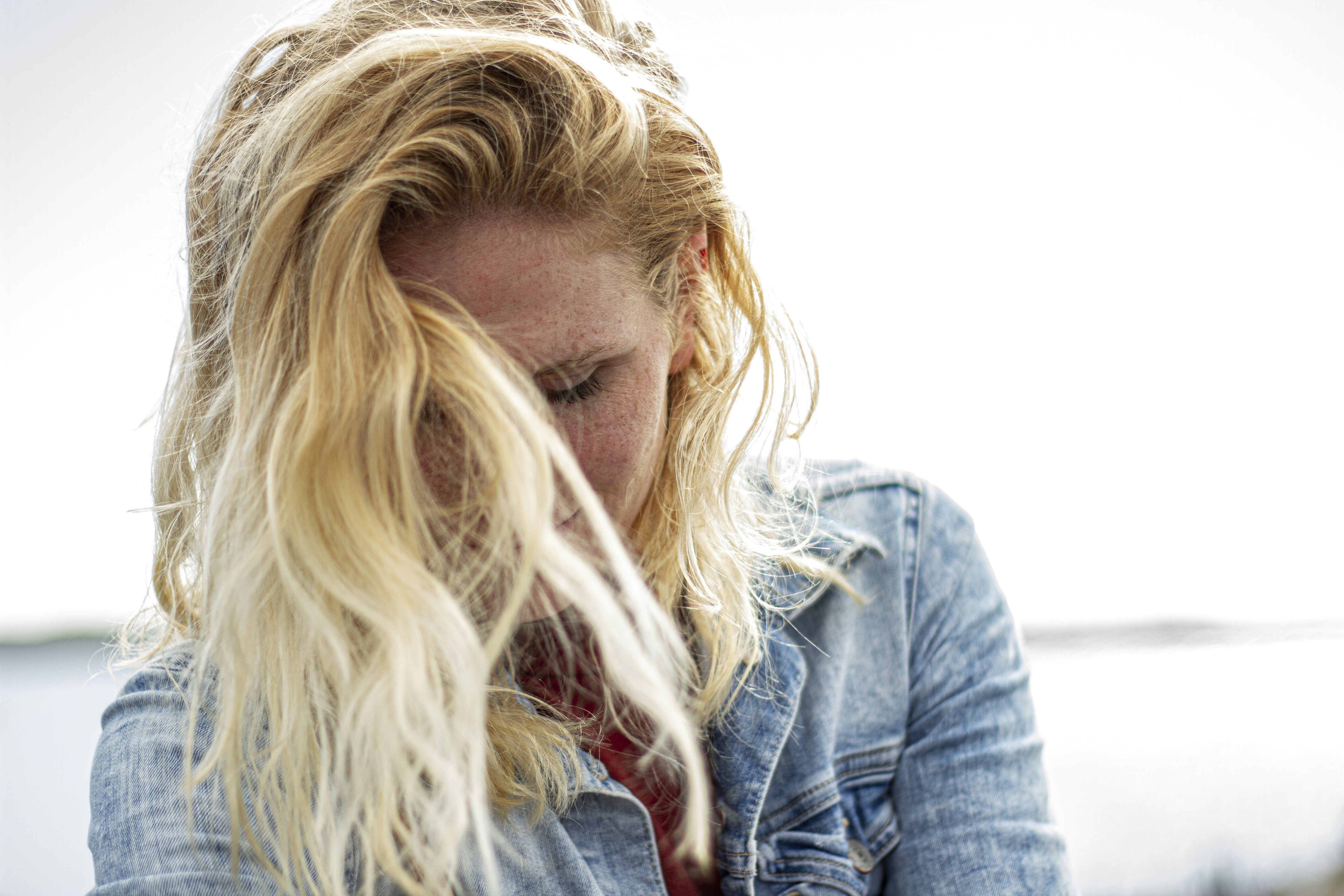 wet balayage on blonde hair