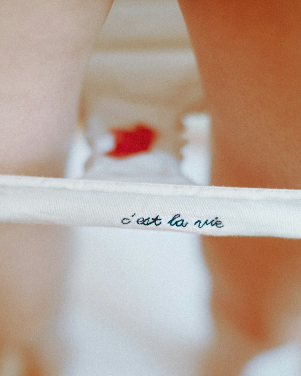 a close up of a person's legs with writing on them