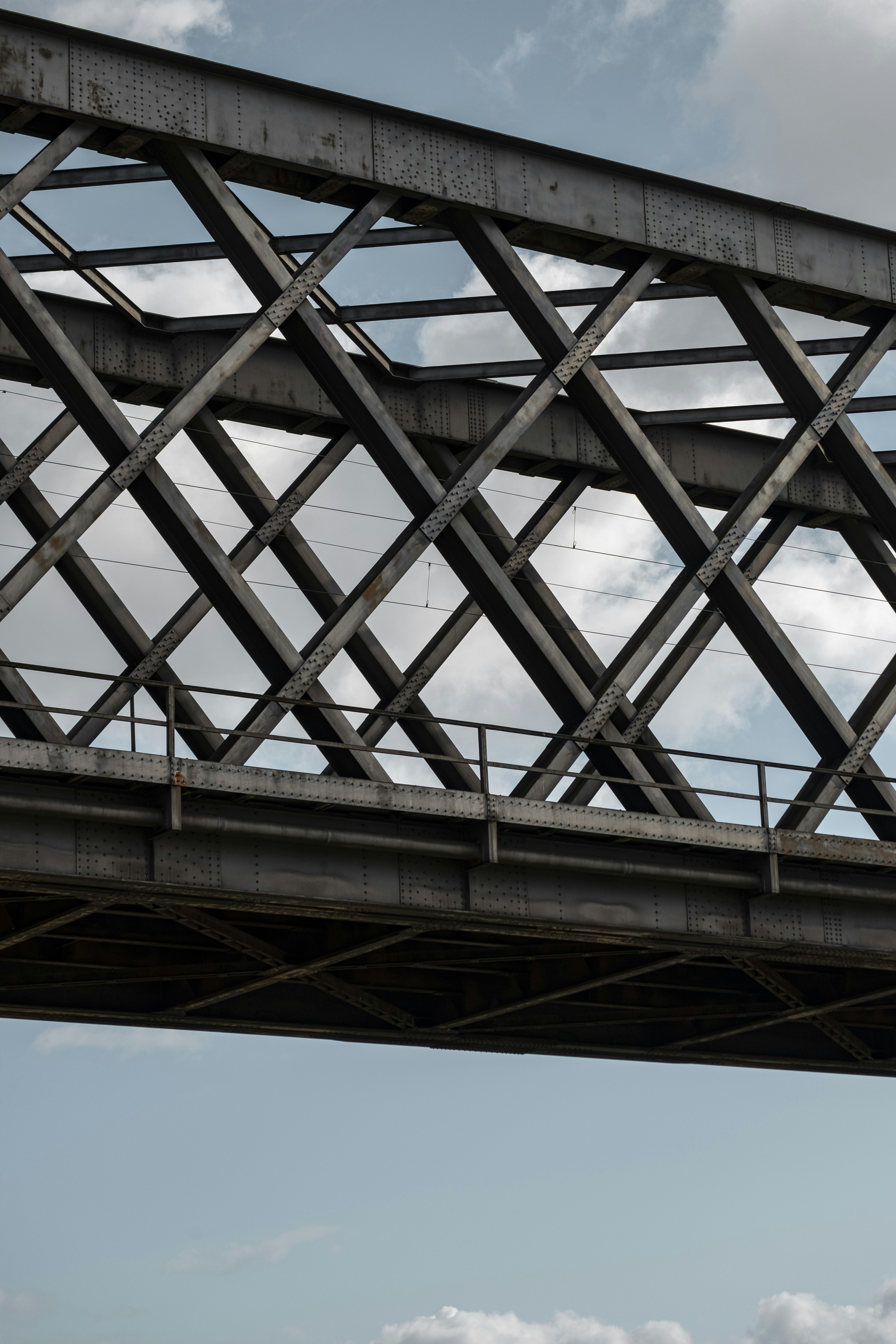 a bridge with a train going over it
