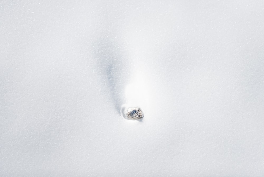 a snow covered ground with a diamond in the middle of it