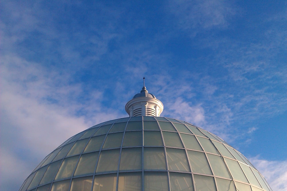 a large glass dome on top of a building
