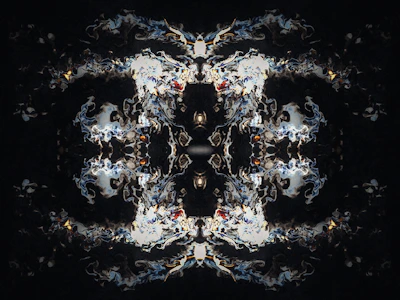 a nest in a dark room