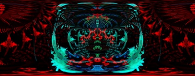 An abstract symbol set in a warm retro 80s vibe.