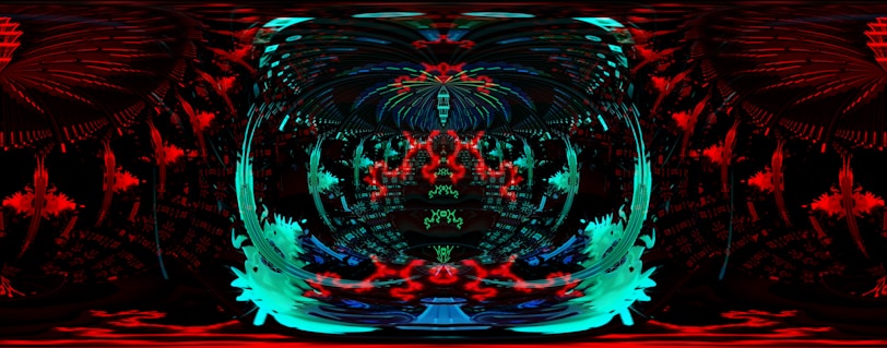 An abstract AI-created image illustrating neural network patterns in vibrant colors.