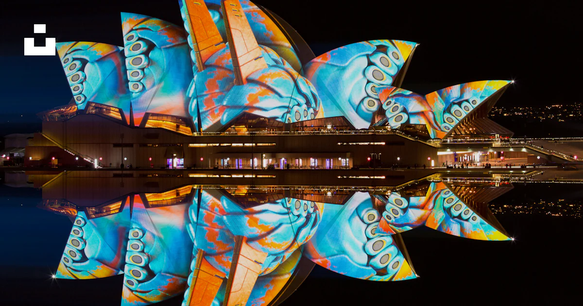 Large Building Projection A large projection on the side of a building photo – Free Sydney nsw ...