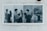 A photo album features three black and white images of a couple standing close together near a rocky coastal area. They are engaged in affectionate gestures and gaze warmly at each other, suggesting intimacy and companionship.