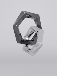 a black and white photo of a ring