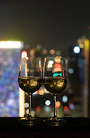 Elegant guests clinking glasses of boutique Spanish wine at a sleek San Francisco tasting event.