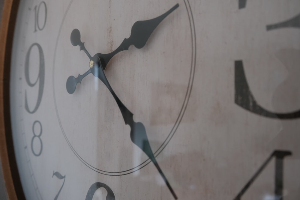 a close up of a clock with numbers on it