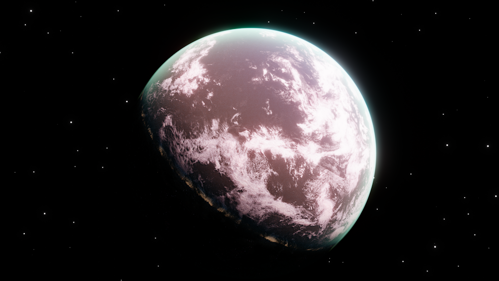 an artist's rendering of a planet in space