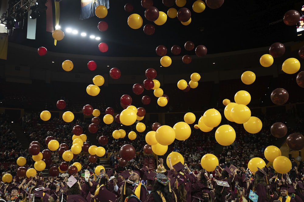 a large group of people at a graduation ceremony