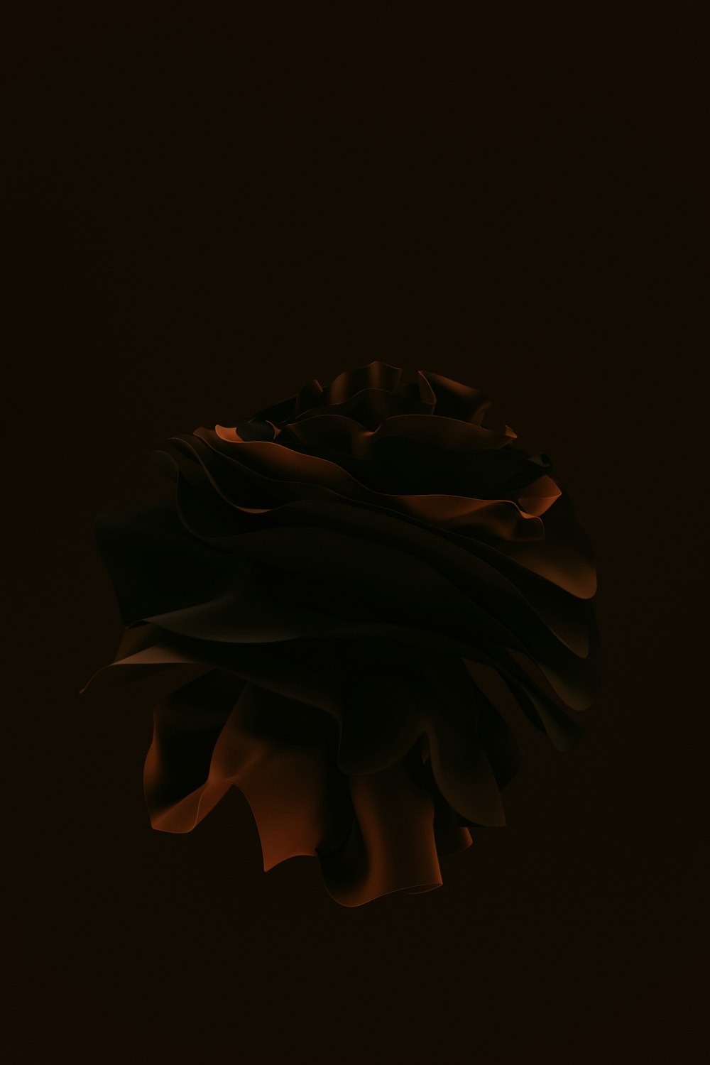 a dark background with a flower in the center