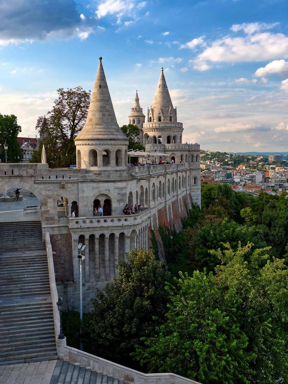 a very tall building with a bunch of spires on top of it