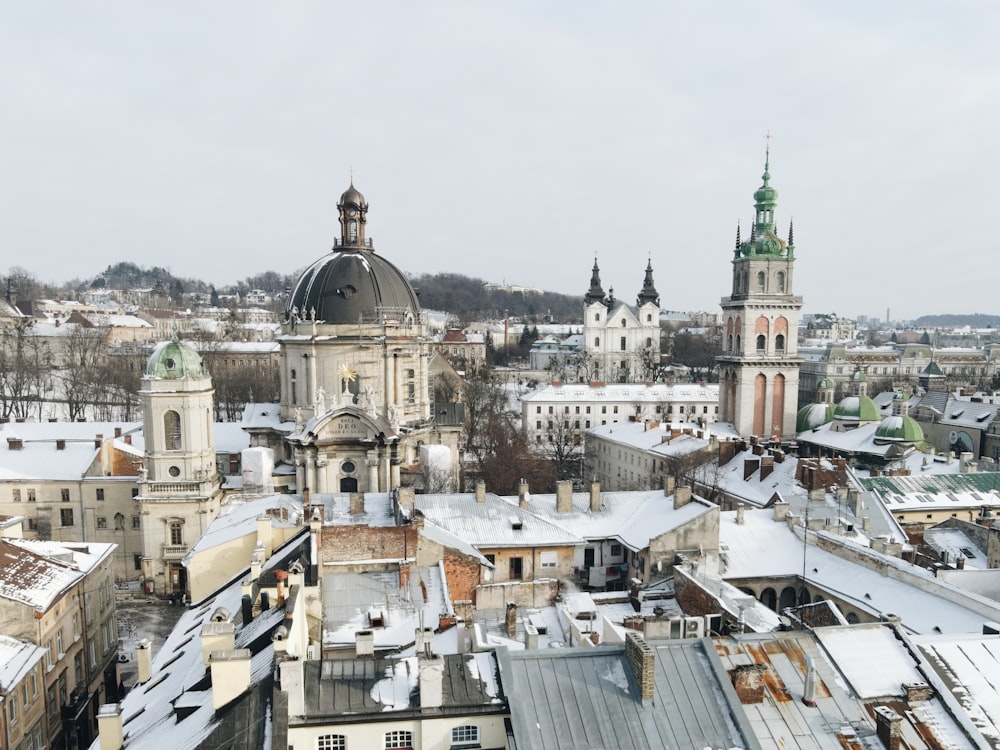 a view of a city from a high point of view