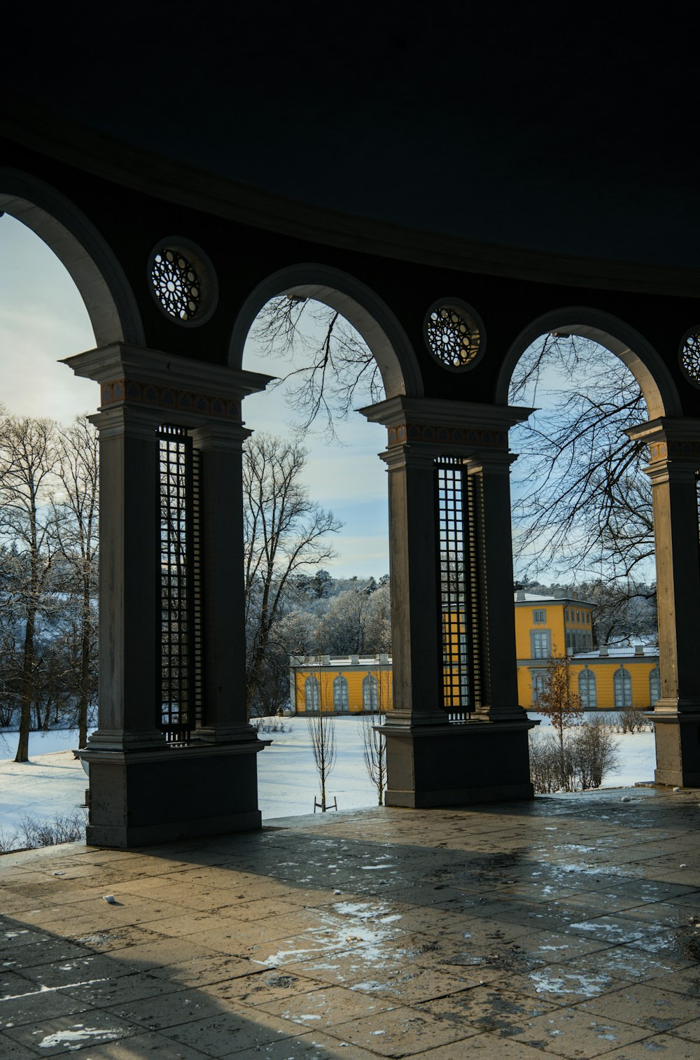 a couple of arches that are next to each other